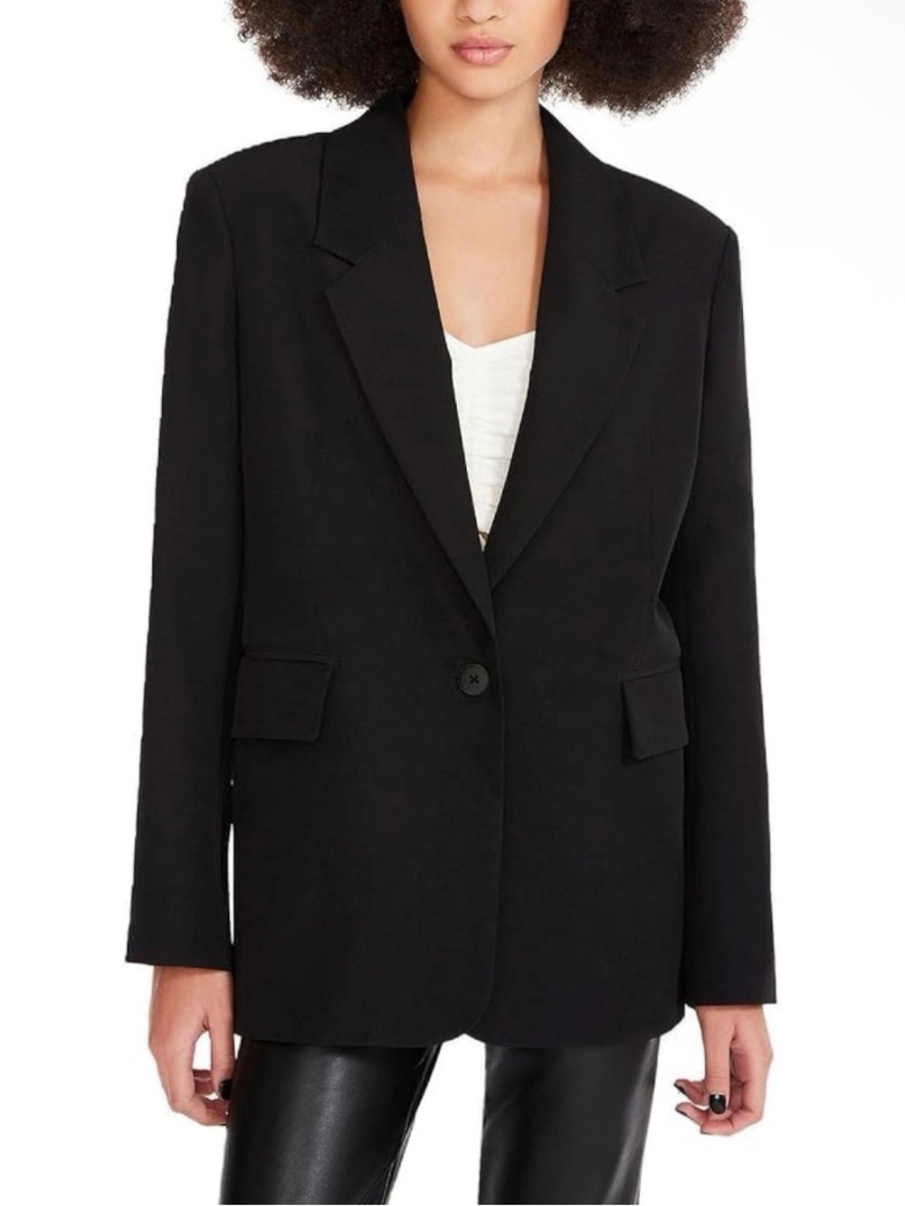 Steve Madden Women's Oversized Blazer Black Size M